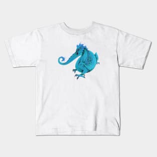 Fire dragon blue Kids T-Shirt